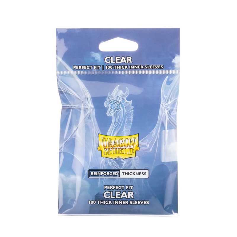 Dragon Shield Standard Perfect Fit Inner Sleeves - Thick Inner - Clear (100 Sleeves)