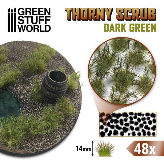 Thorny SPIKY Scrub - DARK GREEN