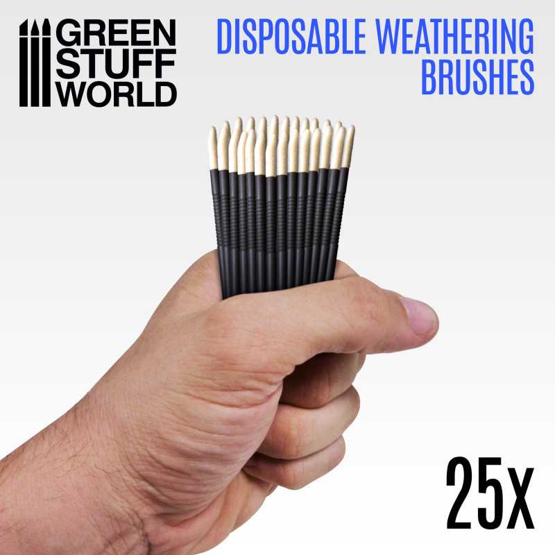 25x Disposable Weathering Brushes