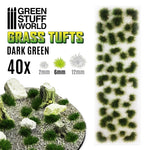 Grass TUFTS - 6mm self-adhesive - DARK GREEN
