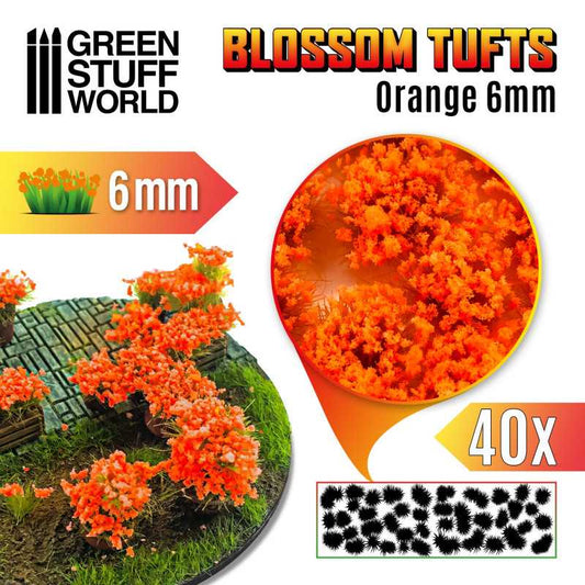 Blossom TUFTS - 6mm αυτοκόλλητο - ΠΟΡΤΟΚΑΛΙ Λουλούδια
