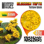 Blossom TUFTS - 6mm self-adhesive - YELLOW Flowers