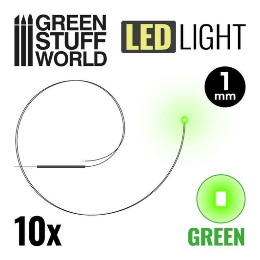 Πράσινα φώτα LED - 1mm